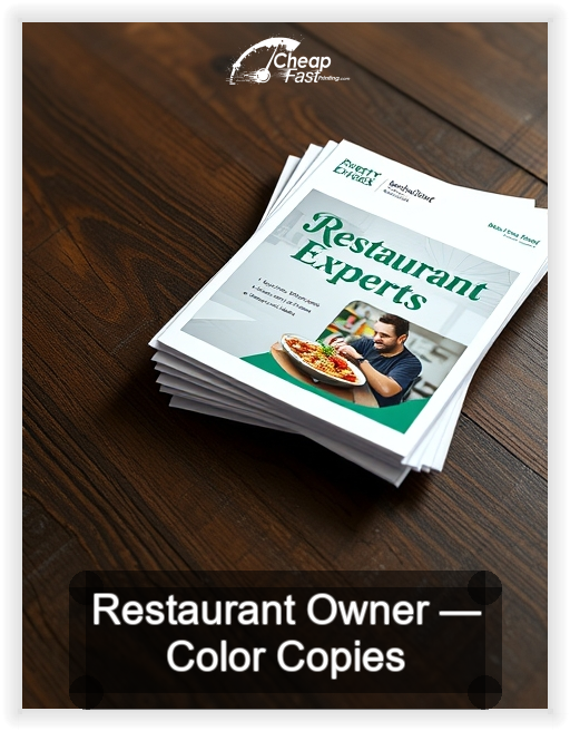 Restaurant Owner business card design sample