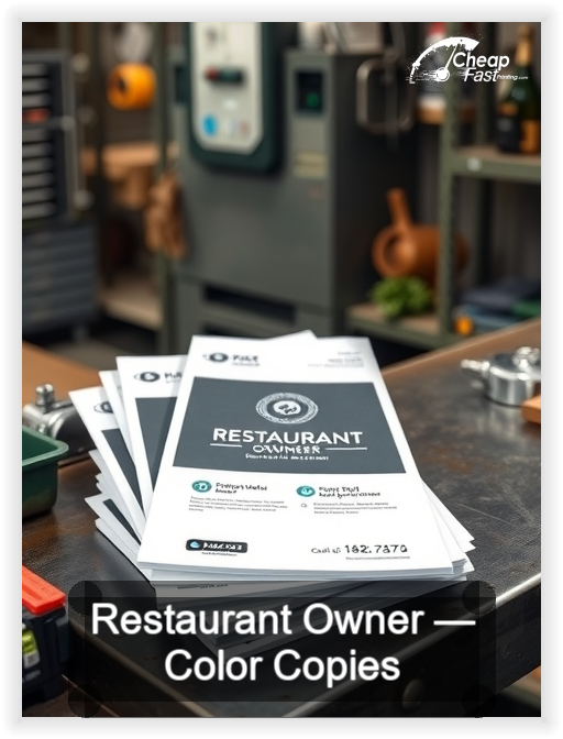 Restaurant Owner business card design sample