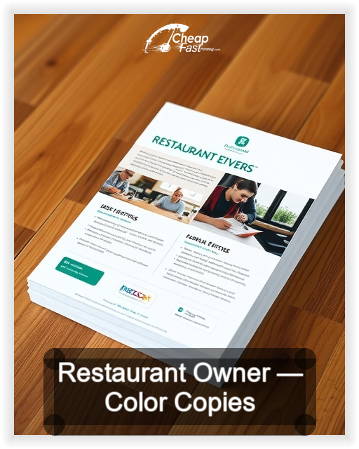 Restaurant Owner business card design sample