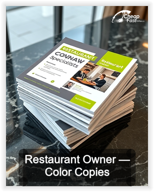 Restaurant Owner business card design sample