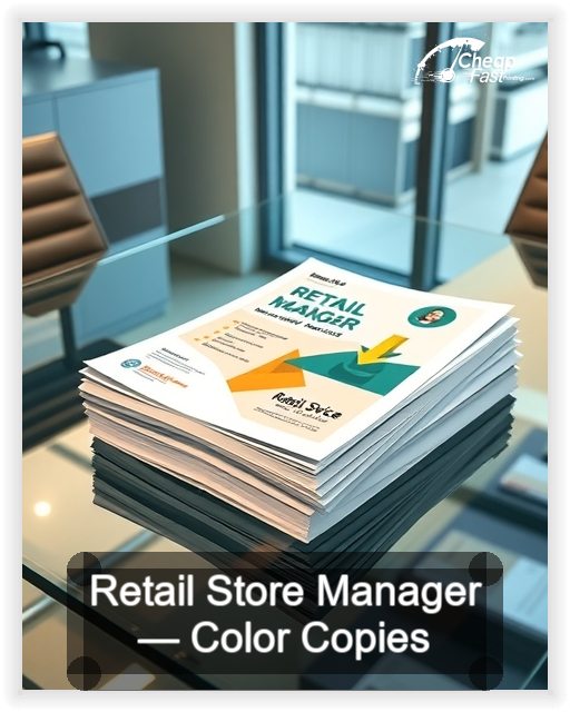 Retail Store Manager business card design sample