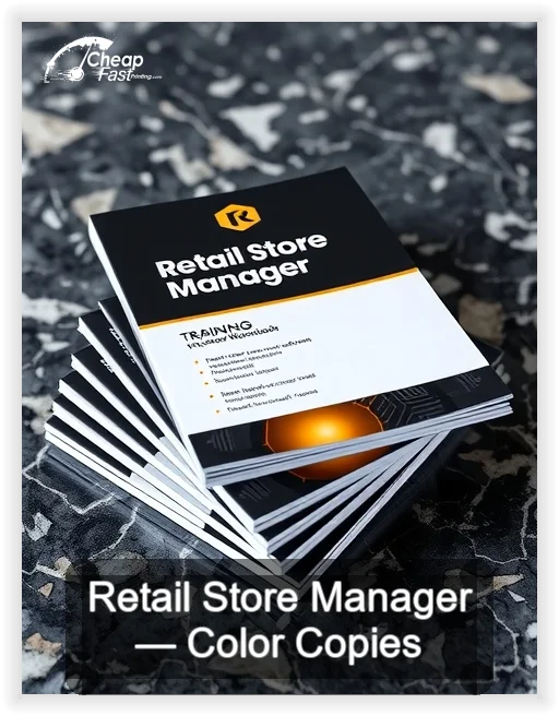 Retail Store Manager business card design sample