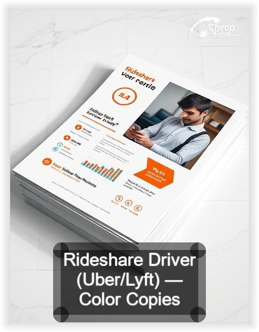 Rideshare Driver Uber Lyft business card design sample