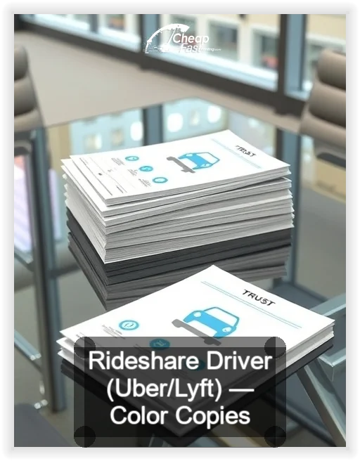 Rideshare Driver Uber Lyft business card design sample