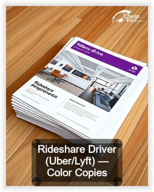 Rideshare Driver Uber Lyft business card design sample