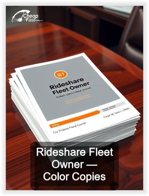Rideshare Fleet Owner business card design sample