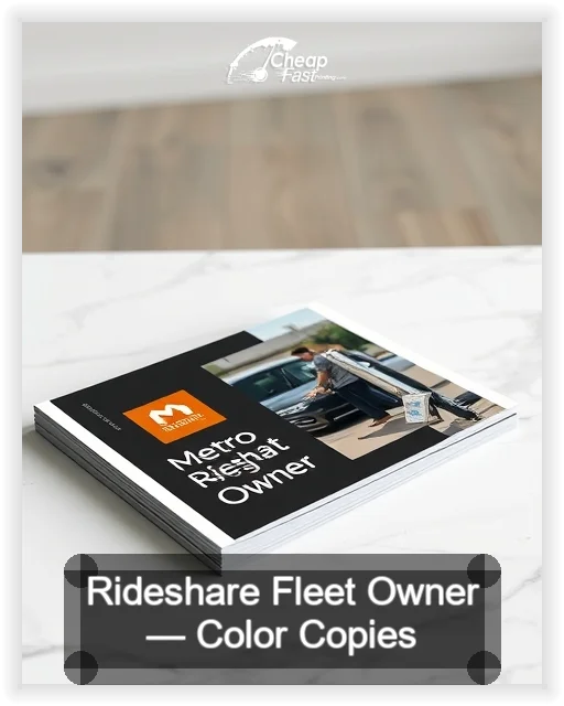Rideshare Fleet Owner business card design sample