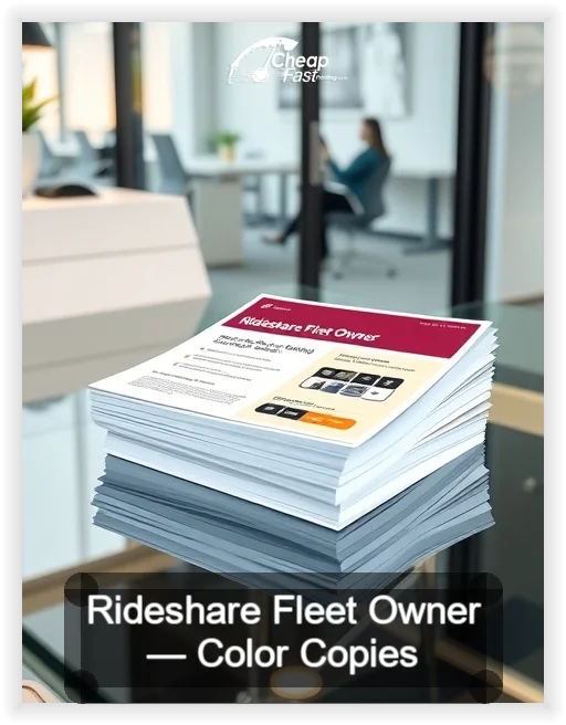 Rideshare Fleet Owner business card design sample