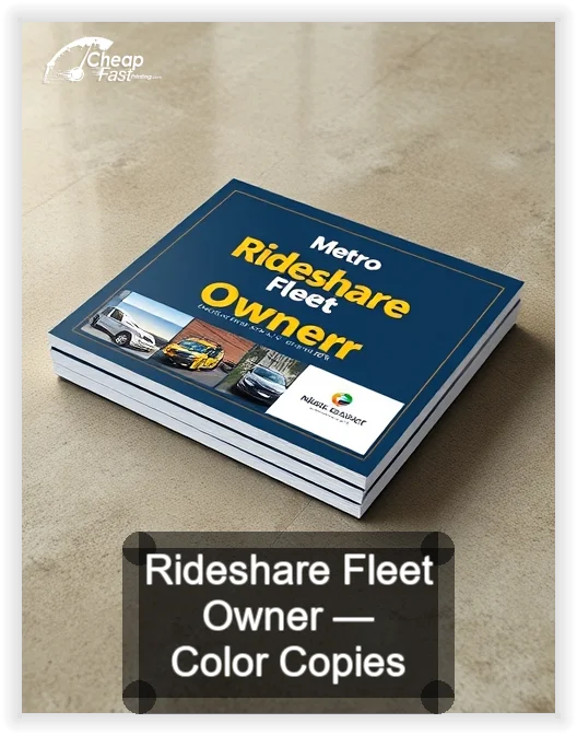 Rideshare Fleet Owner business card design sample