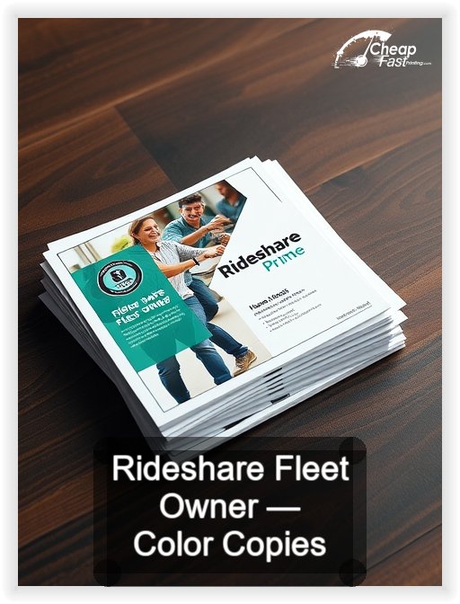 Rideshare Fleet Owner business card design sample