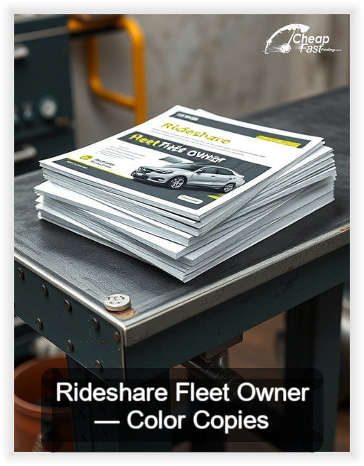 Rideshare Fleet Owner business card design sample