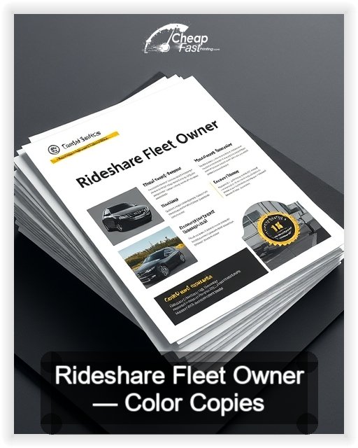 Rideshare Fleet Owner business card design sample