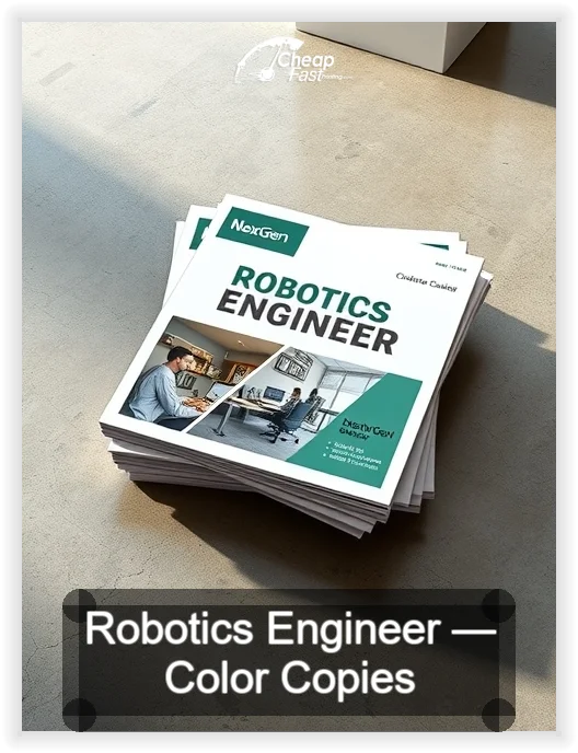 Robotics Engineer business card design sample