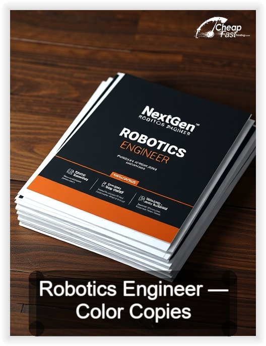 Robotics Engineer business card design sample
