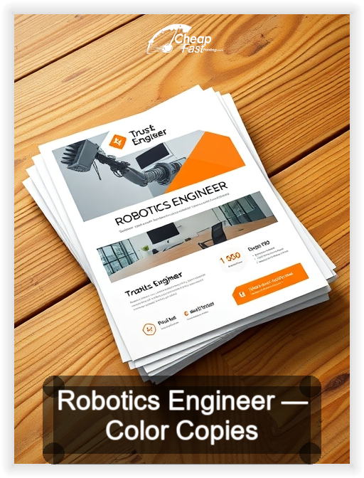 Robotics Engineer business card design sample