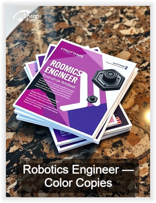 Robotics Engineer business card design sample