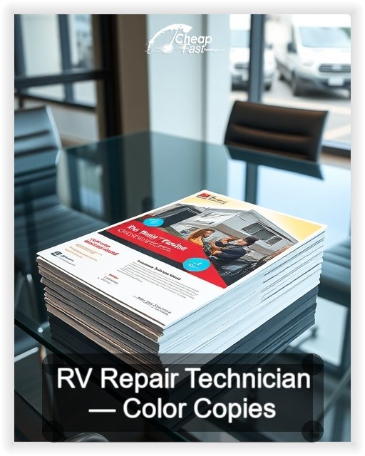 Rv Repair Technician business card design sample