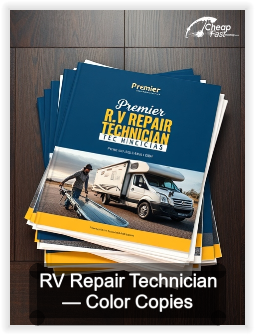 Rv Repair Technician business card design sample
