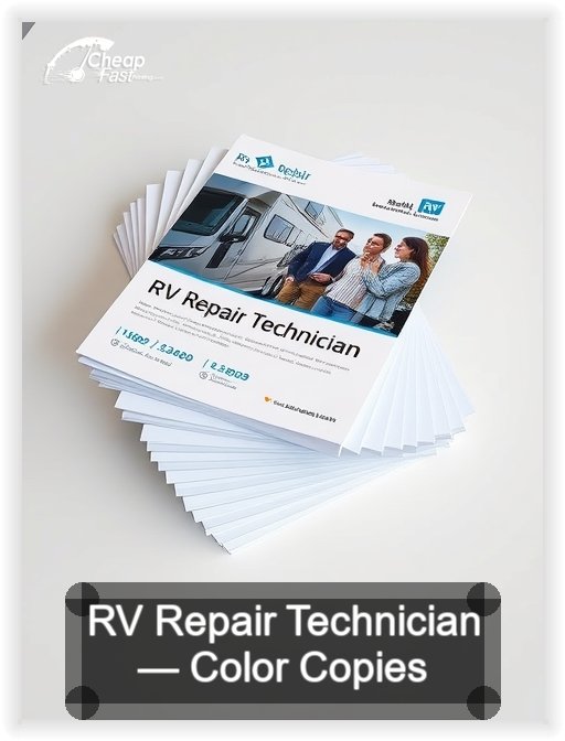 Rv Repair Technician business card design sample