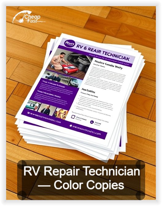 Rv Repair Technician business card design sample