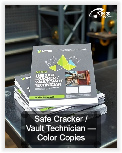 Safe Cracker Vault Technician business card design sample