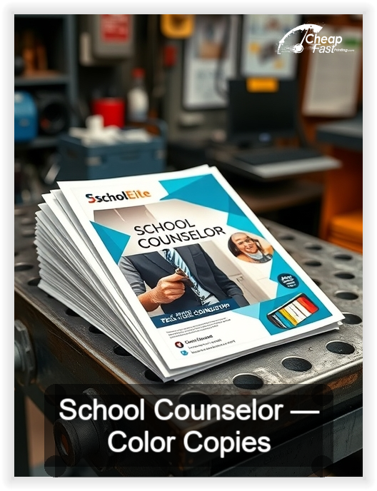 School Counselor business card design sample
