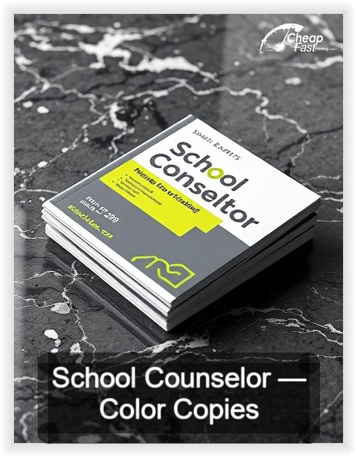 School Counselor business card design sample