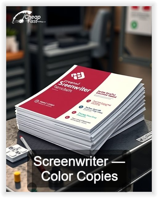 Screenwriter business card design sample