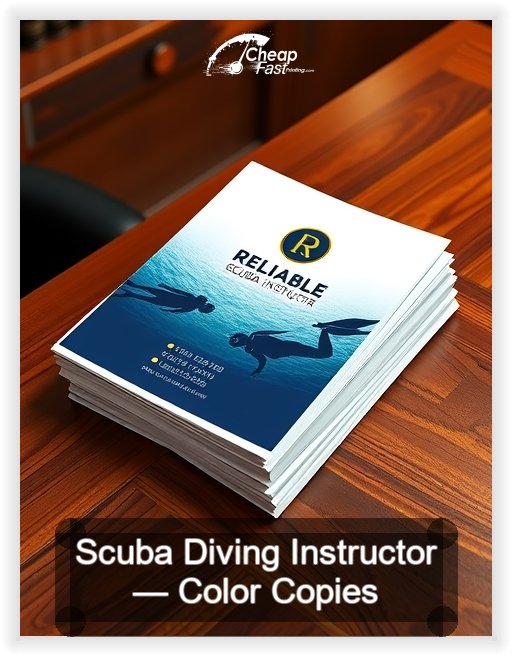 Scuba Diving Instructor business card design sample