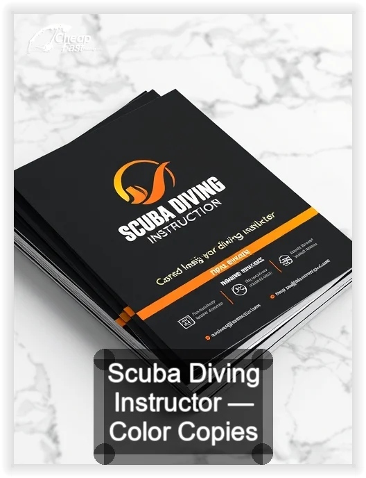 Scuba Diving Instructor business card design sample