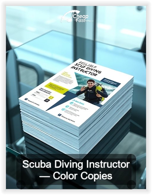 Scuba Diving Instructor business card design sample