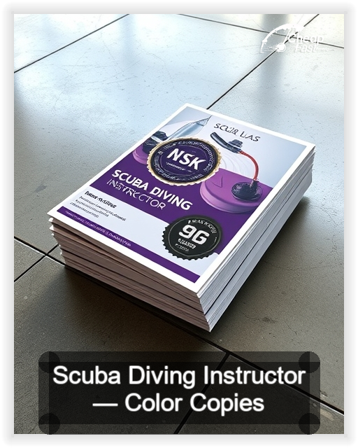 Scuba Diving Instructor business card design sample