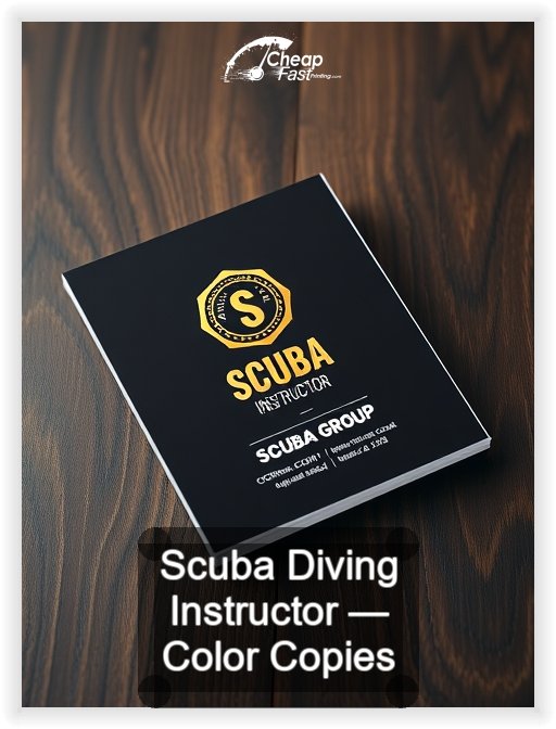 Scuba Diving Instructor business card design sample