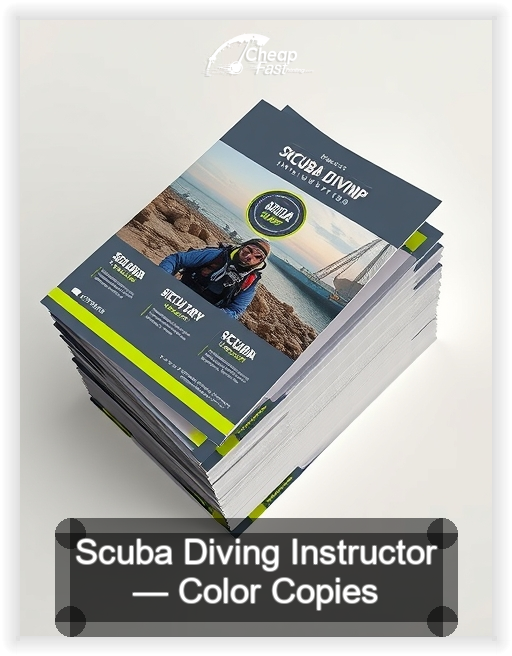 Scuba Diving Instructor business card design sample