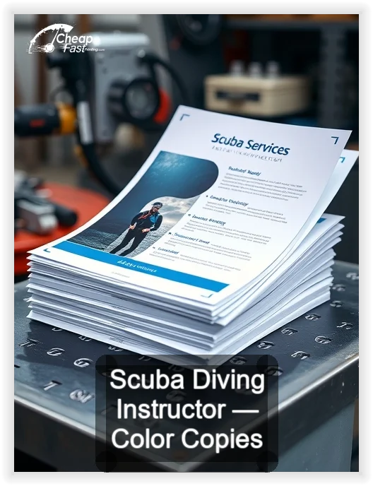 Scuba Diving Instructor business card design sample