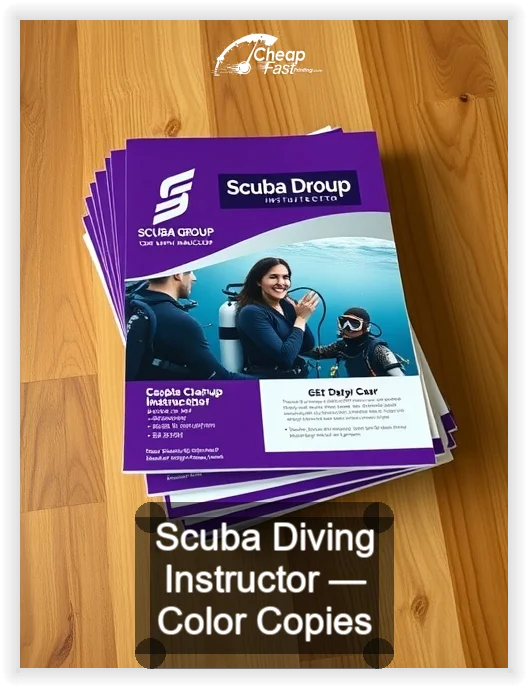 Scuba Diving Instructor business card design sample