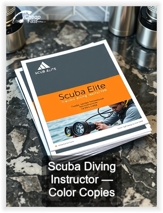 Scuba Diving Instructor business card design sample