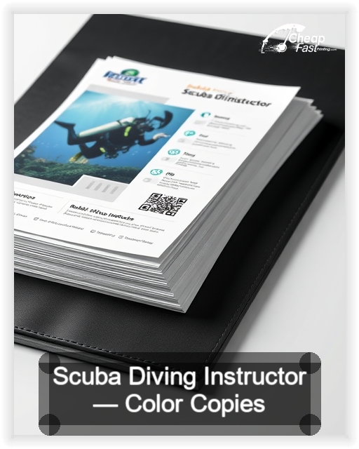 Scuba Diving Instructor business card design sample
