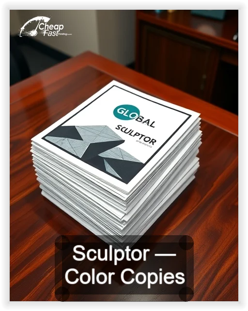 Sculptor business card design sample