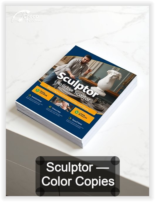 Sculptor business card design sample