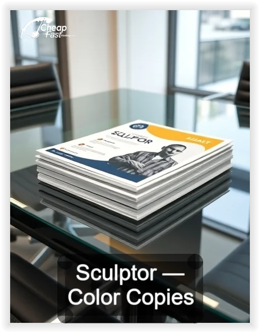 Sculptor business card design sample