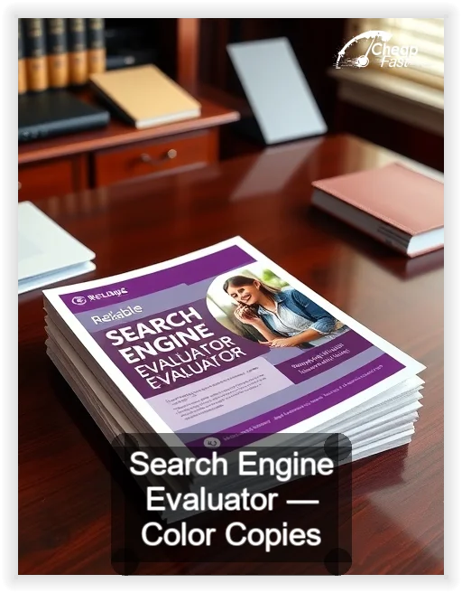 Search Engine Evaluator business card design sample