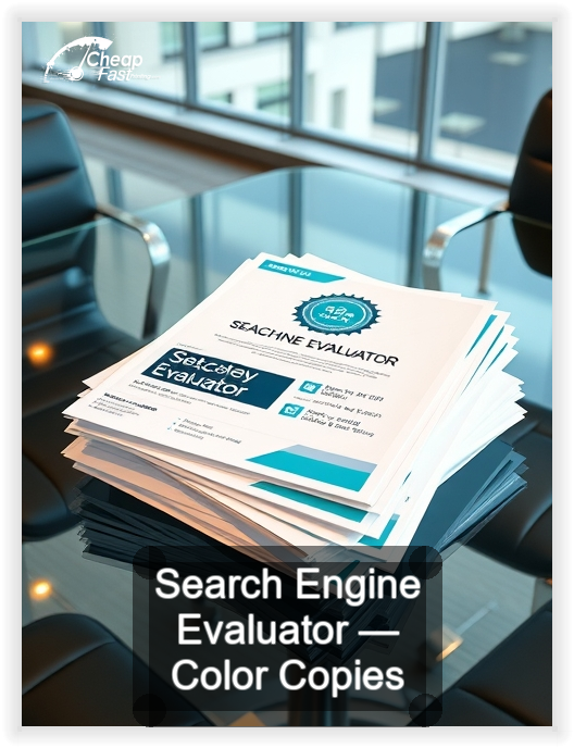 Search Engine Evaluator business card design sample