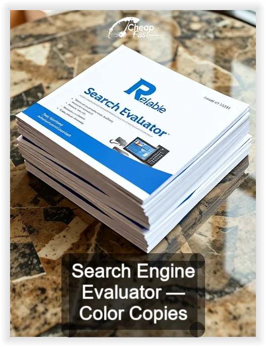Search Engine Evaluator business card design sample