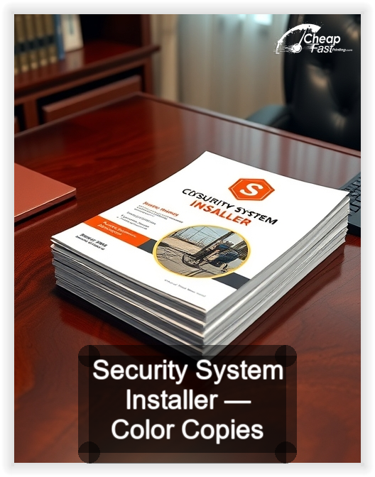 Security System Installer business card design sample