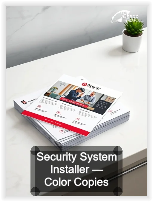 Security System Installer business card design sample