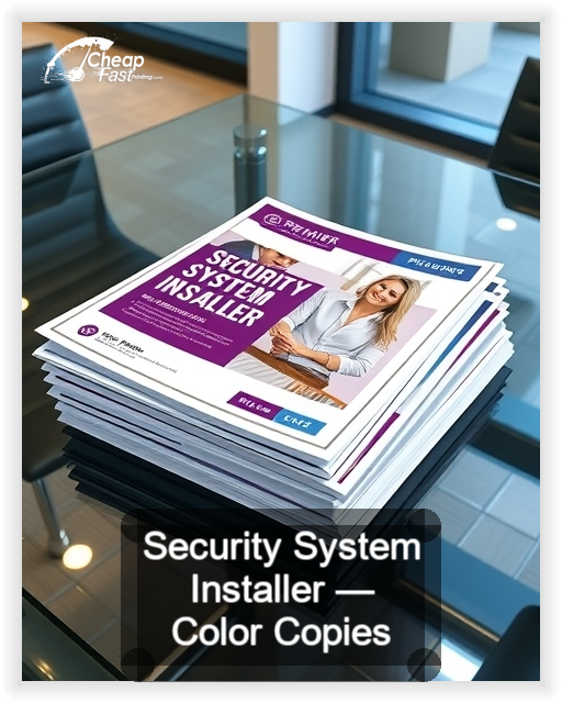 Security System Installer business card design sample