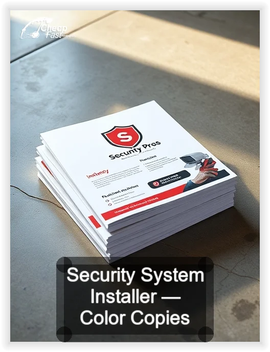 Security System Installer business card design sample