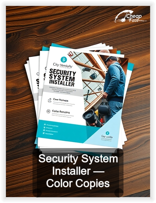 Security System Installer business card design sample