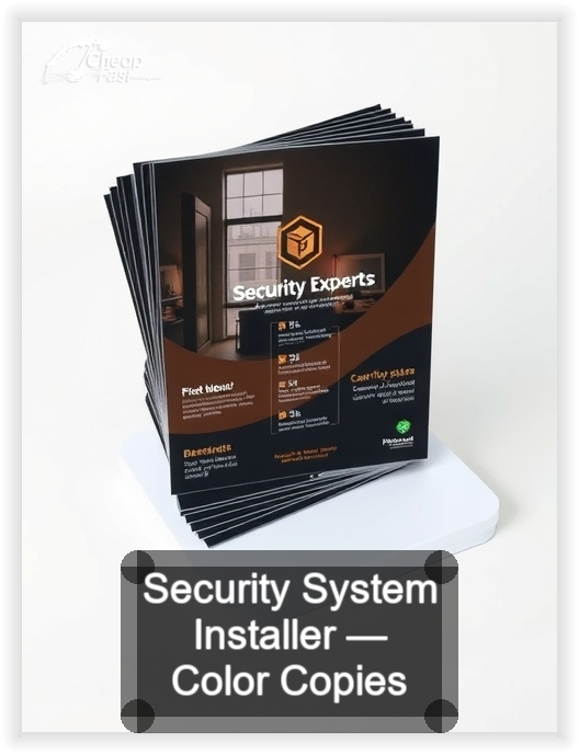 Security System Installer business card design sample